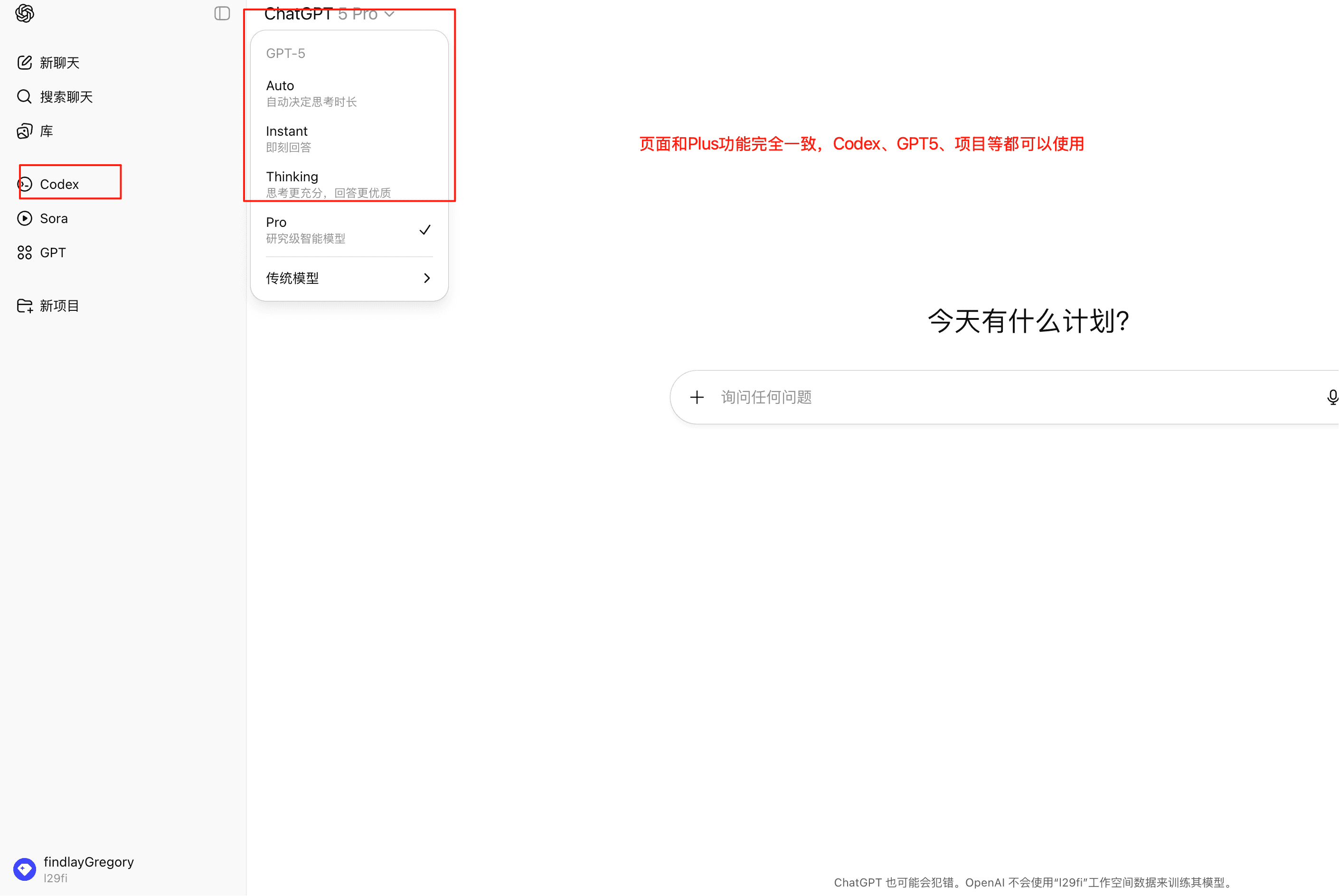 ChatGPT Plus 代充开通后界面示意