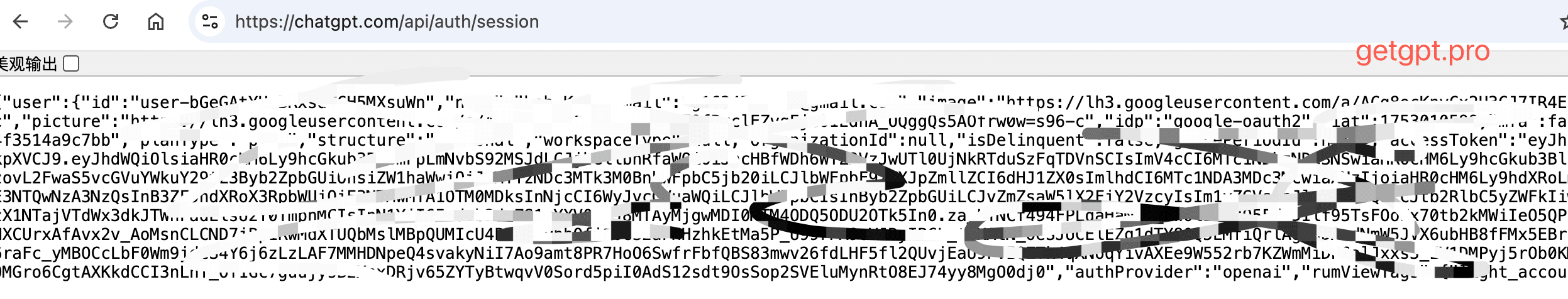 账户信息(Session Token)填什么?怎么获取? 示例图 2